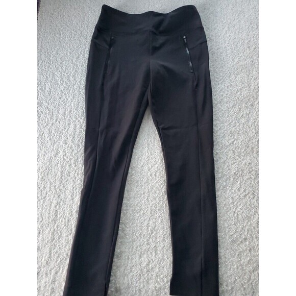 Athleta Women's Stellar Tight Pants Size Med Black Zip Pockets Travel Work - Picture 2 of 11
